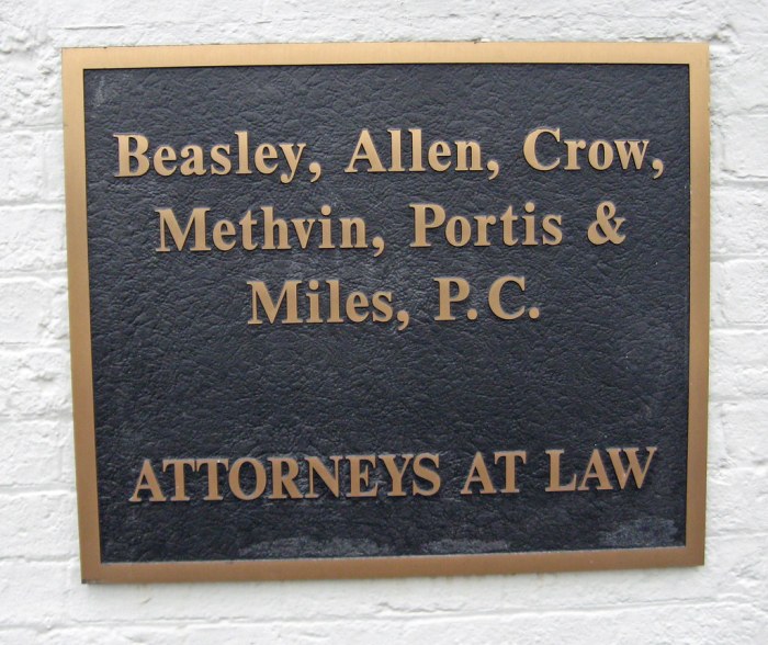 Beasley allen baker benjamin al firm law names ben attorneys year top