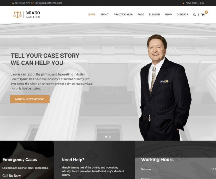 Barristar lawyers attorneys and law firm html template