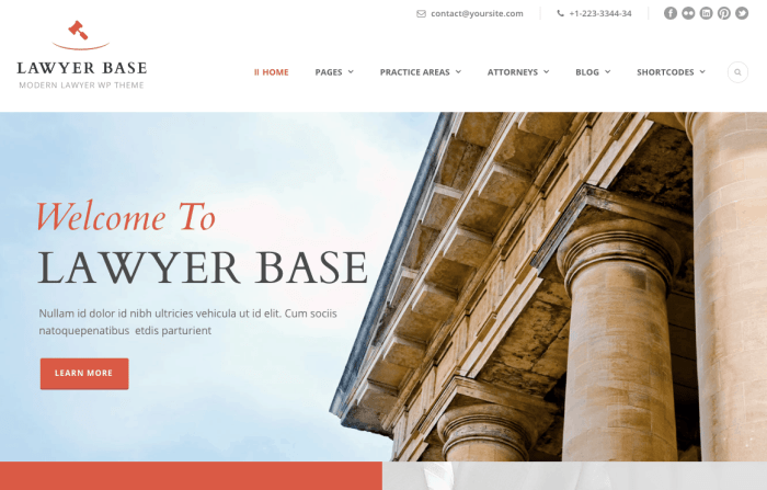 Barrister lawyers attorneys and law firm wordpress theme