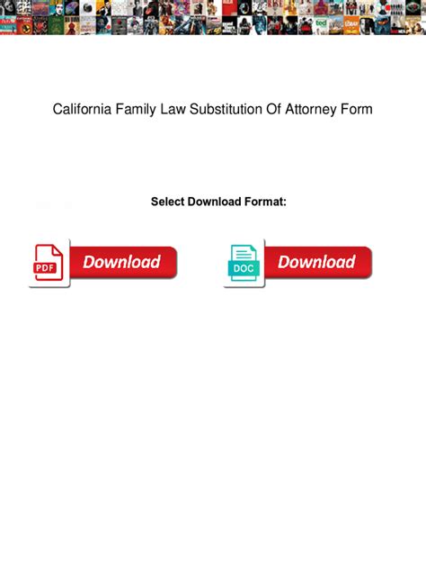 california family law substitution of attorney form