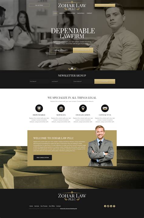 business law attorney website design