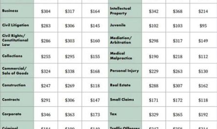 average hourly rate for family law attorney