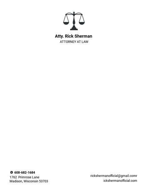 attorney at law letterhead