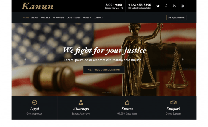 Barrister Lawyers Attorneys Law Firm HTML Template