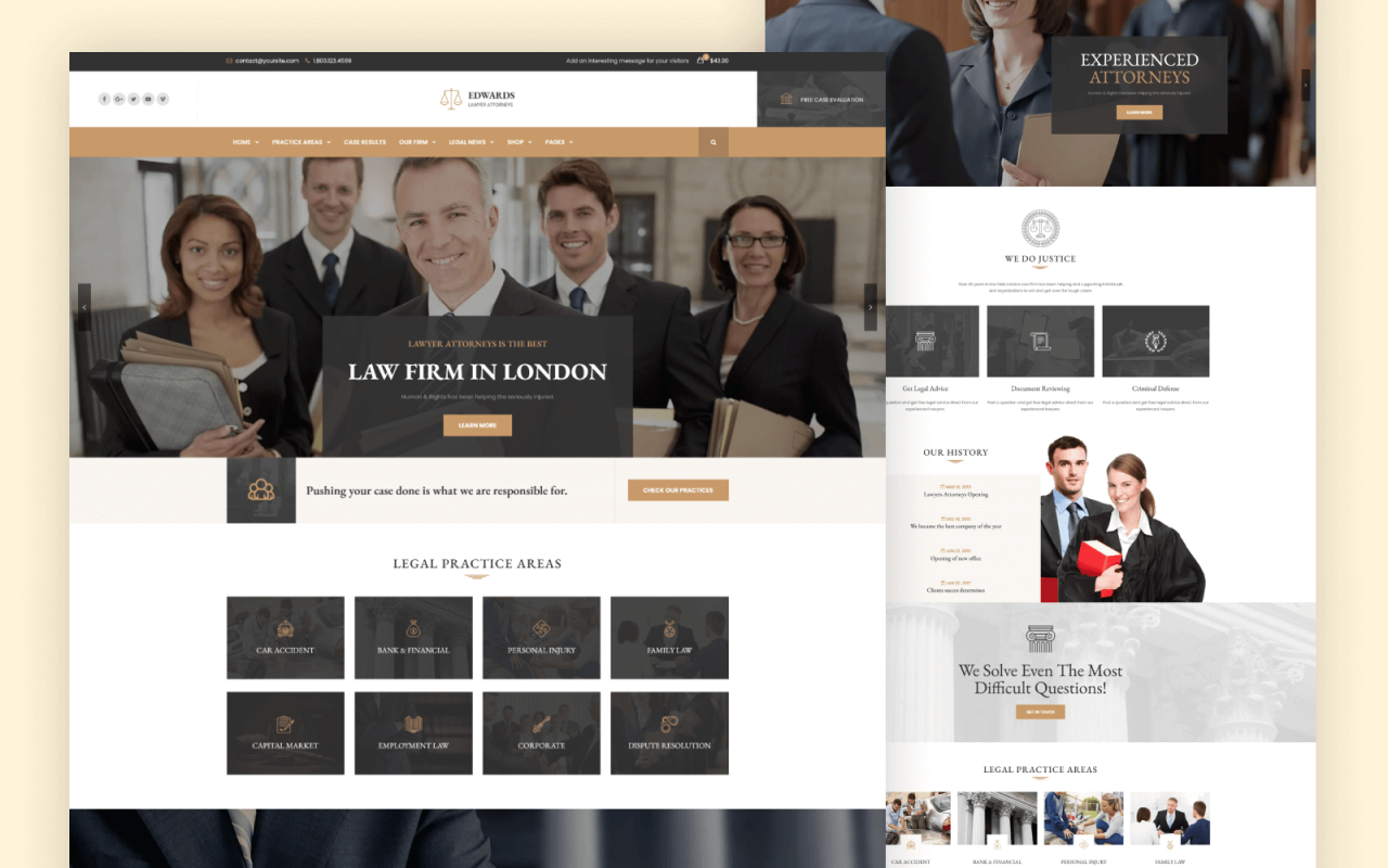 Barristar Lawyers Attorneys Law Firm HTML Template Download