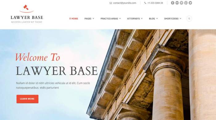 Barrister Lawyers Attorneys Law Firm WordPress Theme